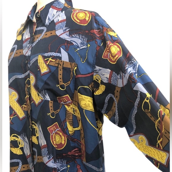 Classic Expressions Vintage 80’s Women's 100% Silk Blouse| 20W - Picture 5 of 8